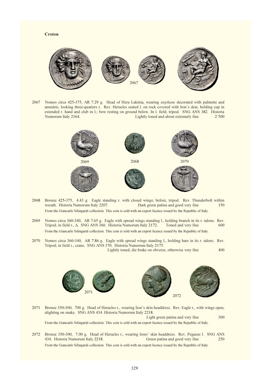 Numismatica Ars Classica Auction 64 (2012) page 330
