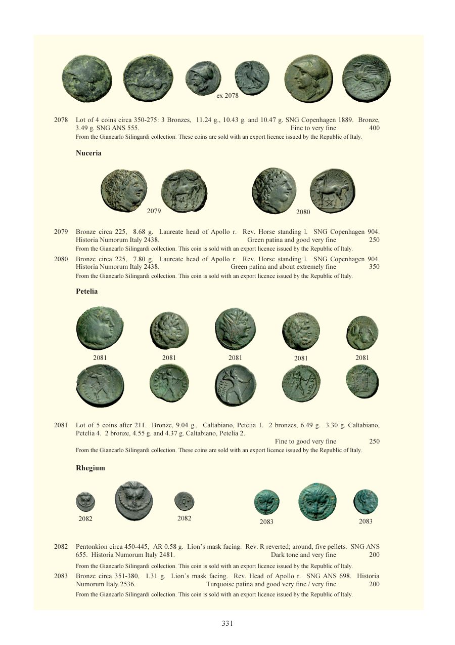 Numismatica Ars Classica Auction 64 (2012) page 332