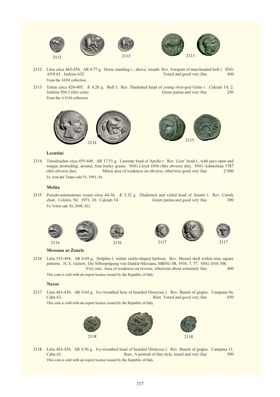 Numismatica Ars Classica Auction 64 (2012) page 338