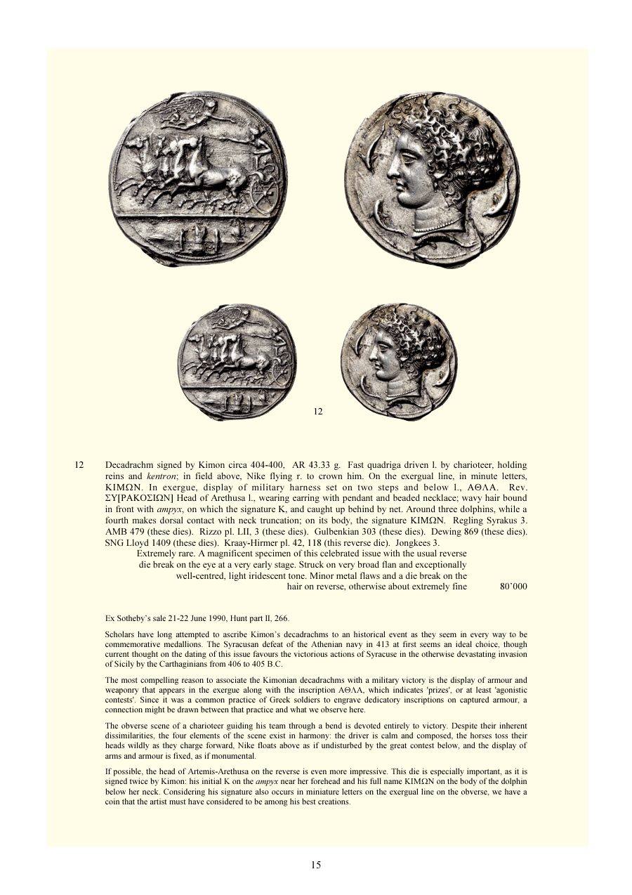 Numismatica Ars Classica Auction 66 (2012) page 15
