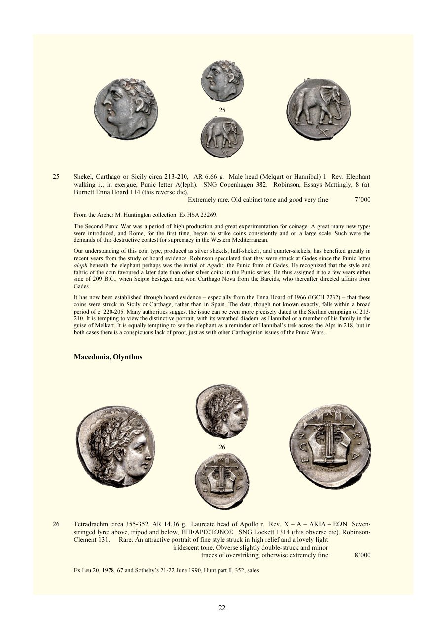 Numismatica Ars Classica Auction 66 (2012) page 22