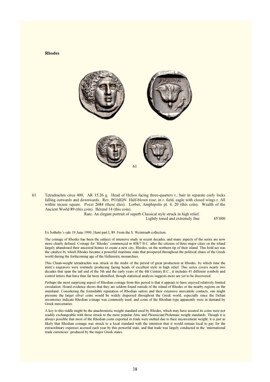 Numismatica Ars Classica Auction 66 (2012) page 38