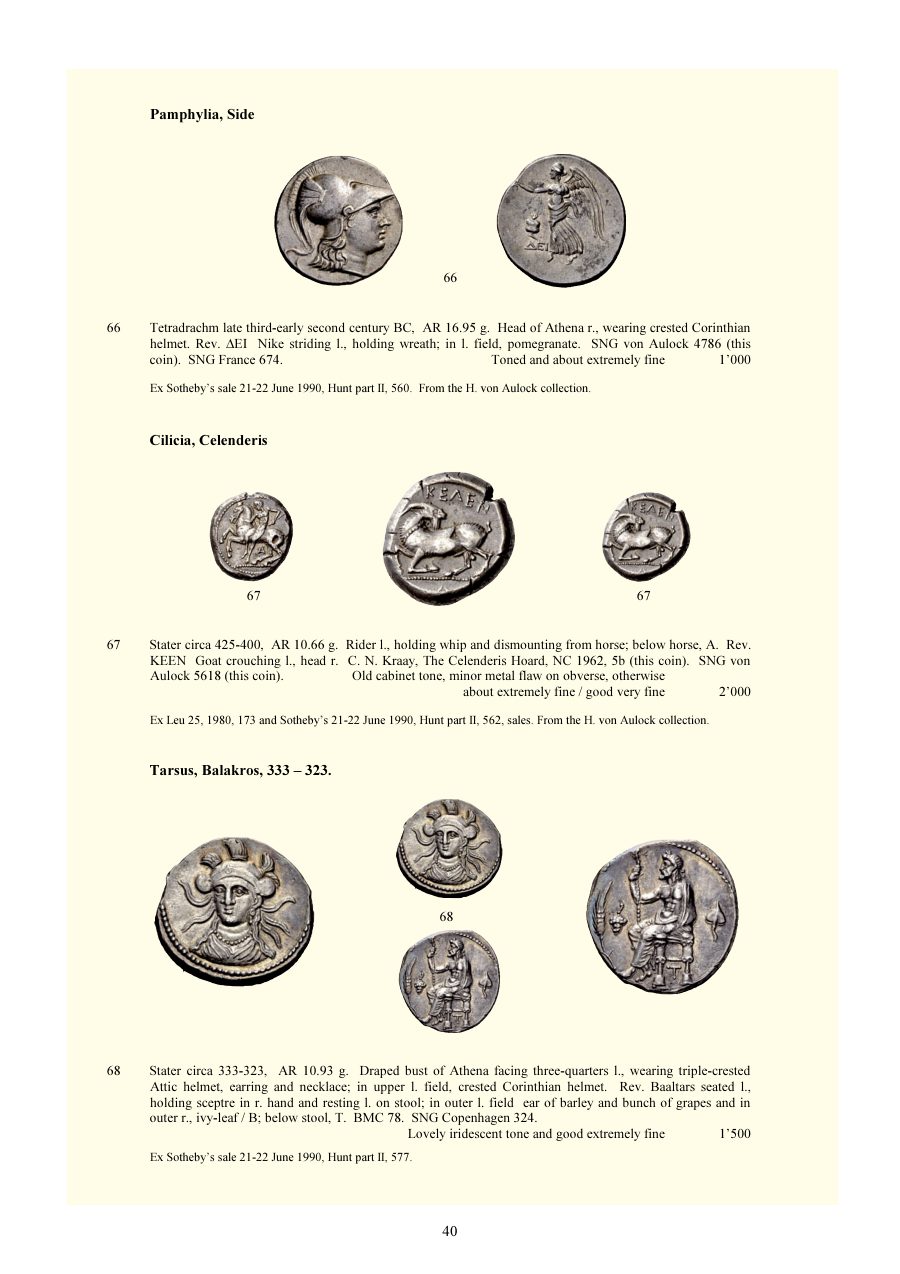 Numismatica Ars Classica Auction 66 (2012) page 40