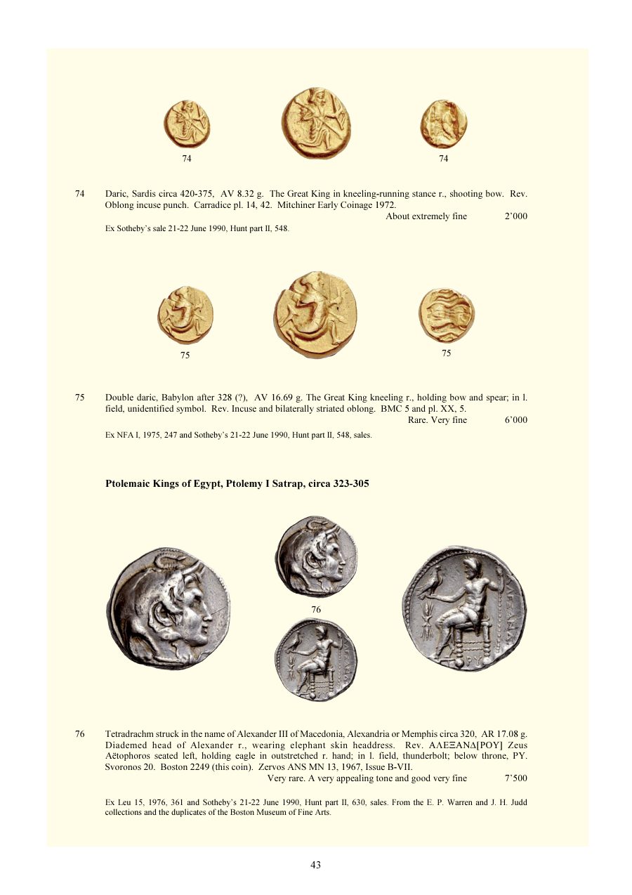 Numismatica Ars Classica Auction 66 (2012) page 43