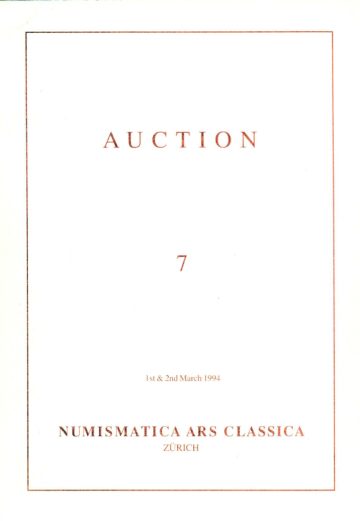 Numismatica Ars Classica Auction 7 (1994) cover