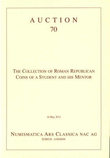 Numismatica Ars Classica Auction 70 (2013) cover