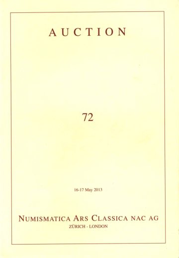 Numismatica Ars Classica Auction 72 (2013) cover