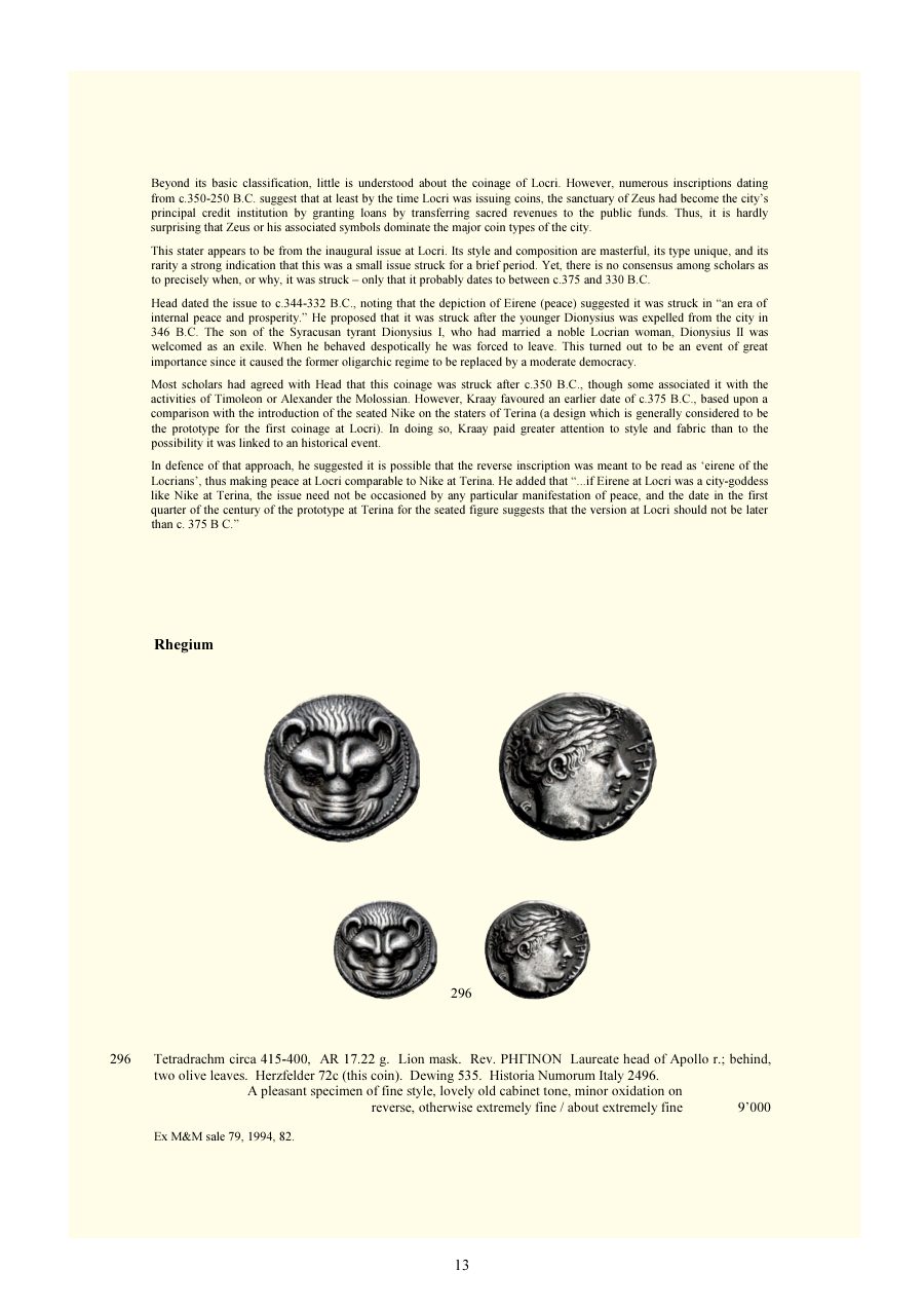 Numismatica Ars Classica Auction 72 (2013) page 14