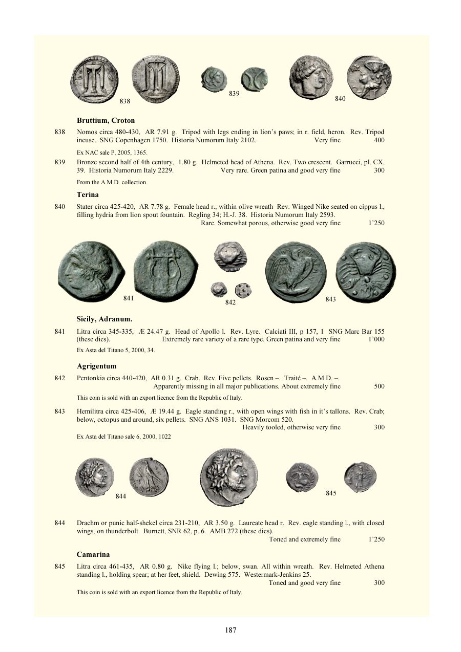 Numismatica Ars Classica Auction 72 (2013) page 188