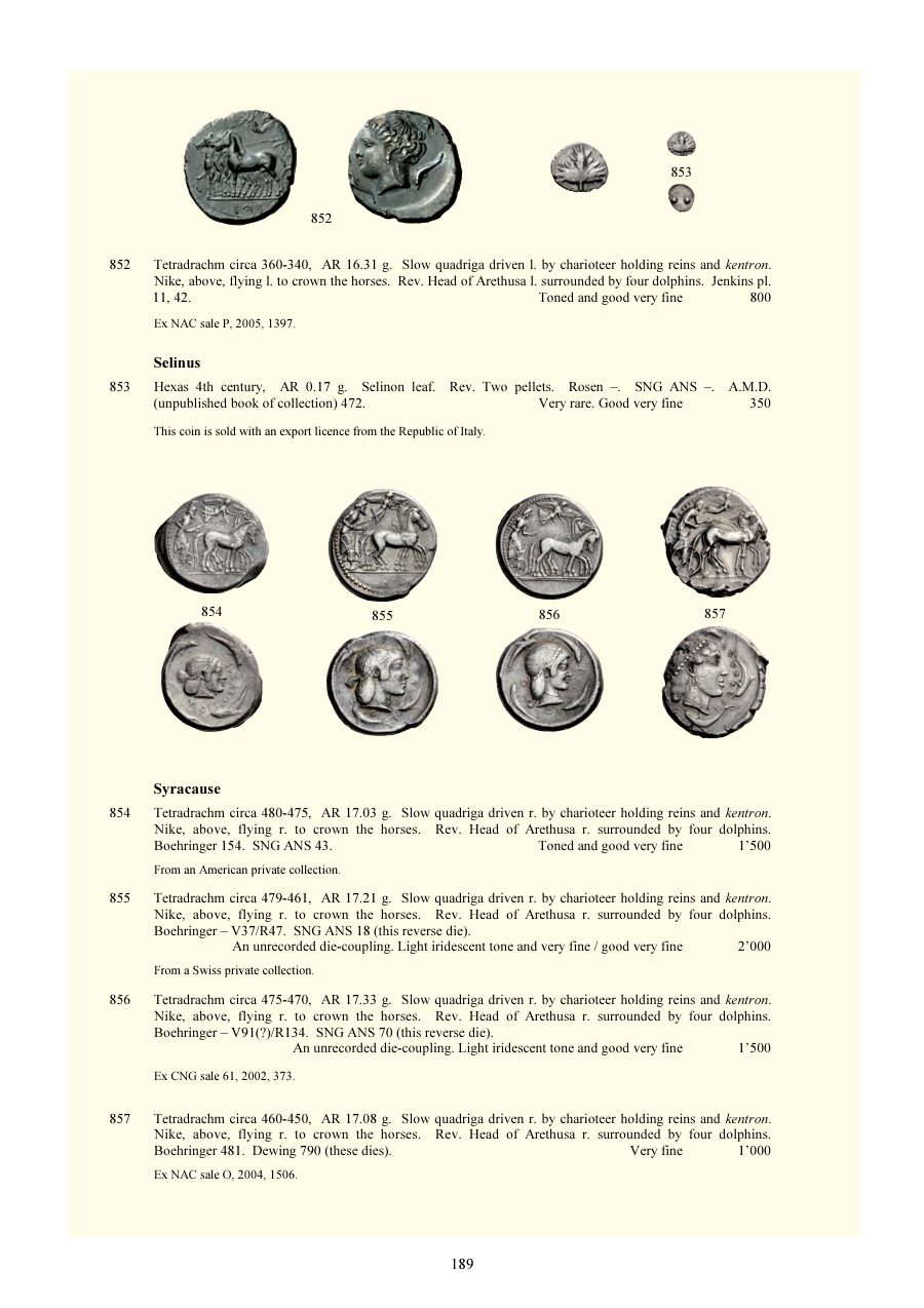Numismatica Ars Classica Auction 72 (2013) page 190