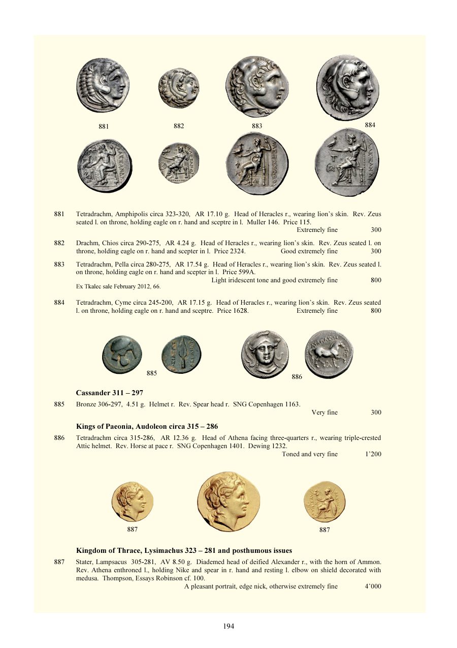 Numismatica Ars Classica Auction 72 (2013) page 195