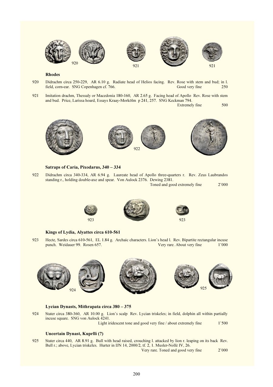 Numismatica Ars Classica Auction 72 (2013) page 201