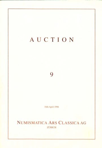 Numismatica Ars Classica Auction 9 (1996) cover