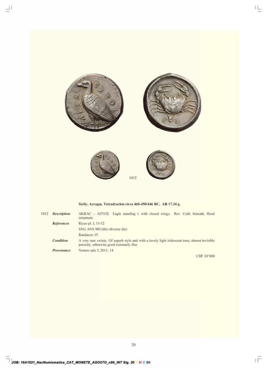 Numismatica Ars Classica Auction 96 (2016) page 21
