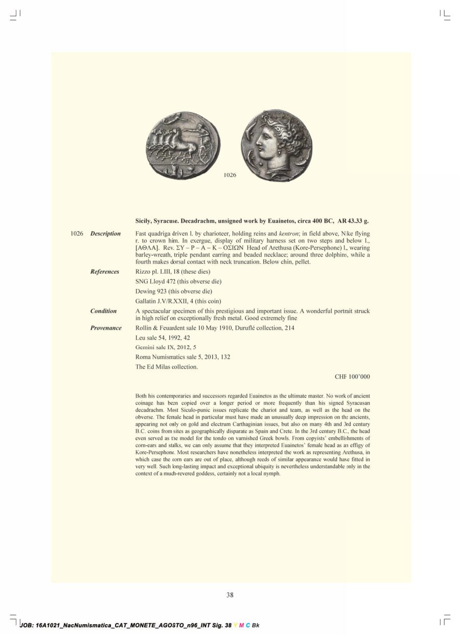 Numismatica Ars Classica Auction 96 (2016) page 39