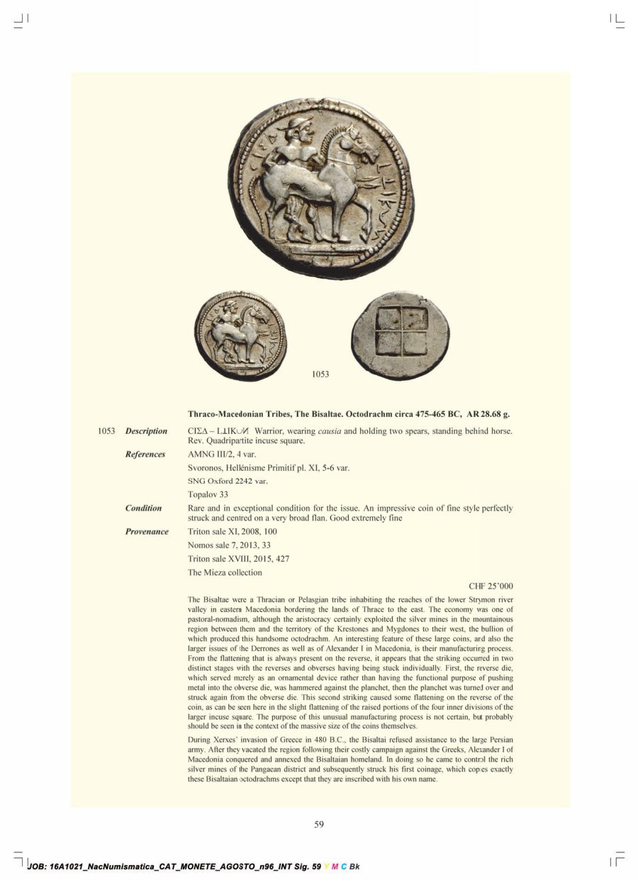 Numismatica Ars Classica Auction 96 (2016) page 60