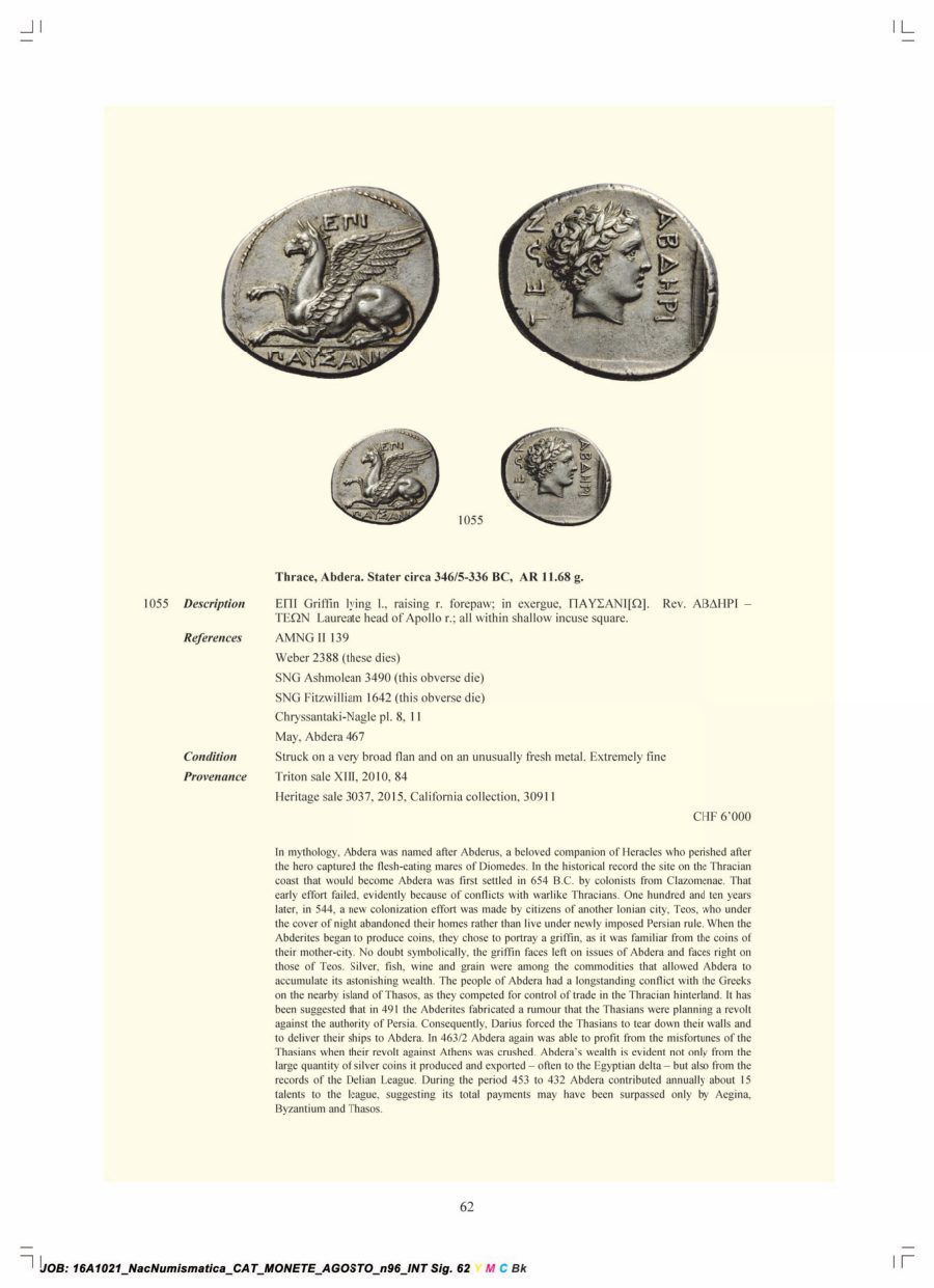 Numismatica Ars Classica Auction 96 (2016) page 63
