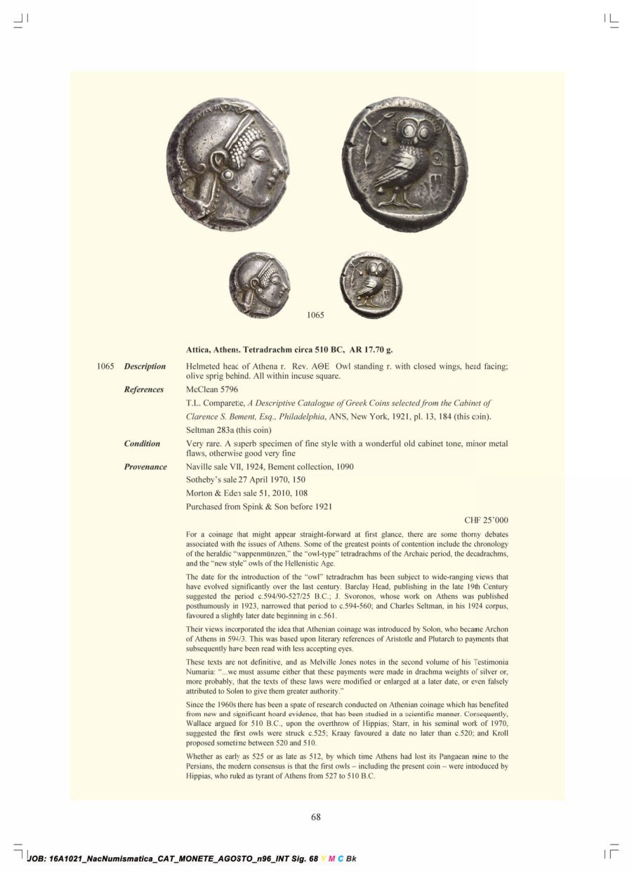 Numismatica Ars Classica Auction 96 (2016) page 69