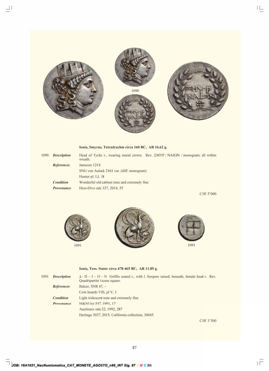 Numismatica Ars Classica Auction 96 (2016) page 88