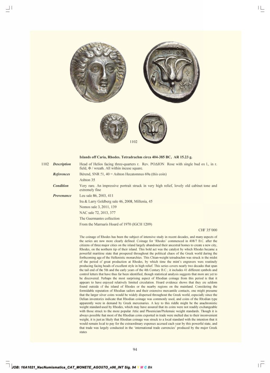 Numismatica Ars Classica Auction 96 (2016) page 95