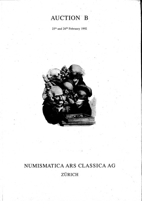 Numismatica Ars Classica Auction B (1992) cover