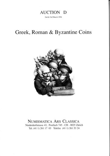 Numismatica Ars Classica Auction D (1994) cover