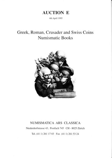 Numismatica Ars Classica Auction E (1995) cover