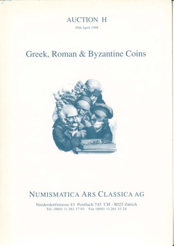 Numismatica Ars Classica Auction H (1998) cover