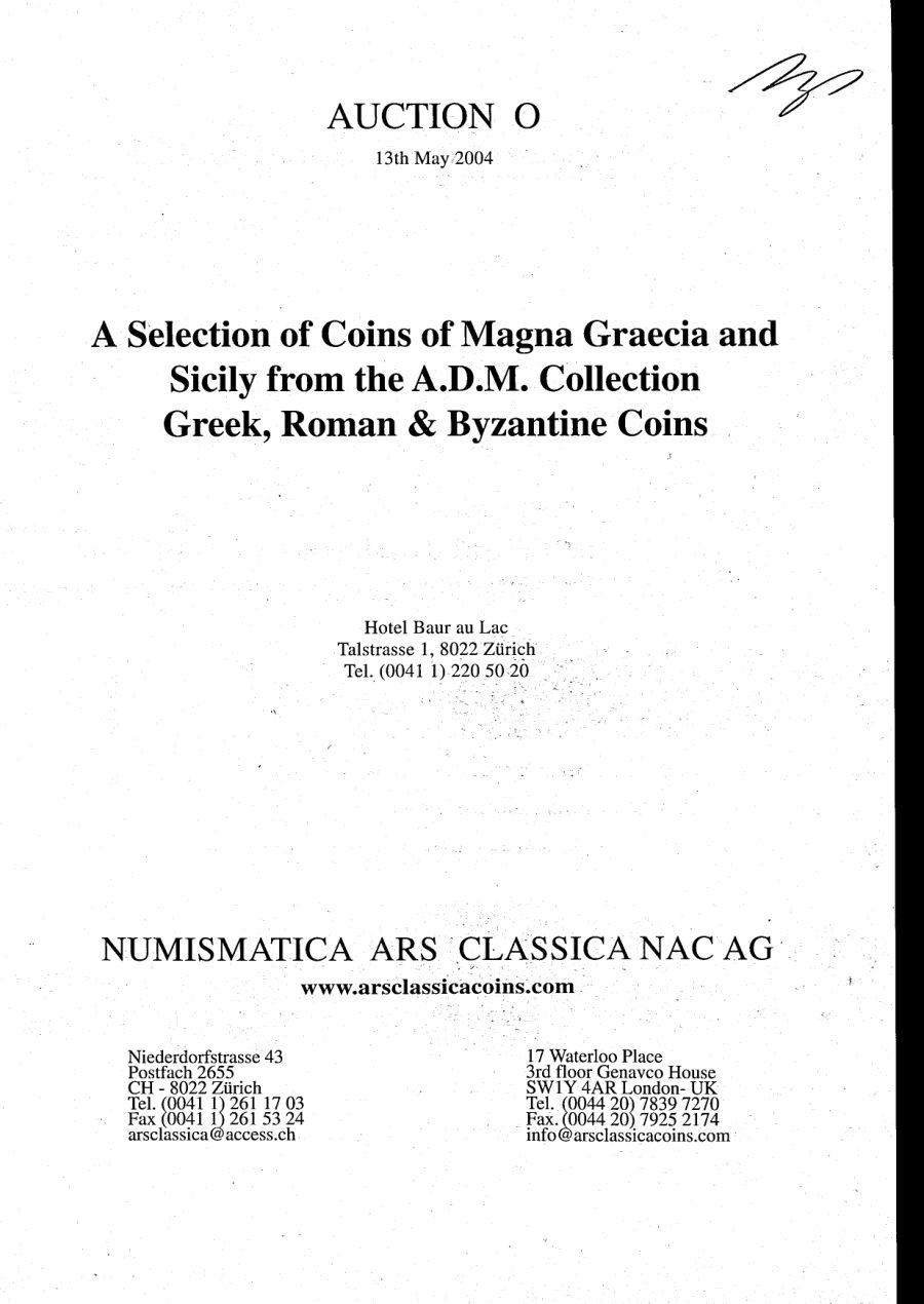 Numismatica Ars Classica Auction O (2004) page 3